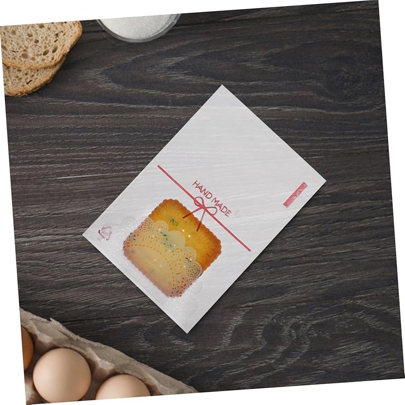 أكياس سيلوفان قابلة لإعادة الاستخدام ذاتية الغلق 100 قطعة للكعك والمخبوزات والحلويات عيد الميلاد عيد الميلاد حفل زفاف - Image 4