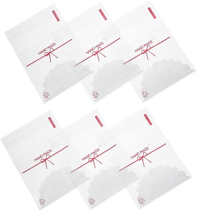 أكياس سيلوفان قابلة لإعادة الاستخدام ذاتية الغلق 100 قطعة للكعك والمخبوزات والحلويات عيد الميلاد عيد الميلاد حفل زفاف - Image 2