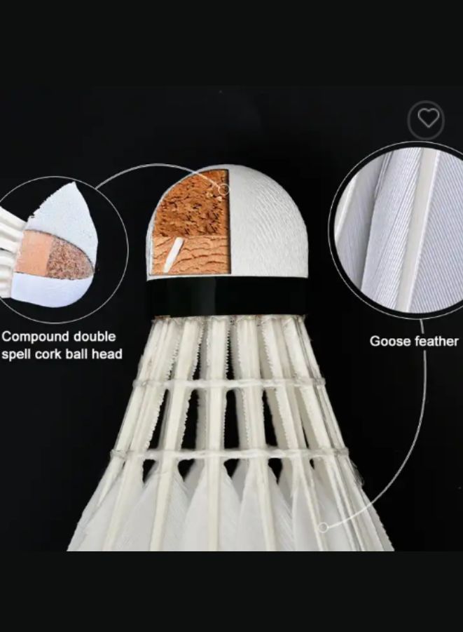 Whizz Ze-2 Professional Goose Feather Shuttlecock - 12Pcs Tube, Speed 74-79, Ideal For Competition & Training - Image 2