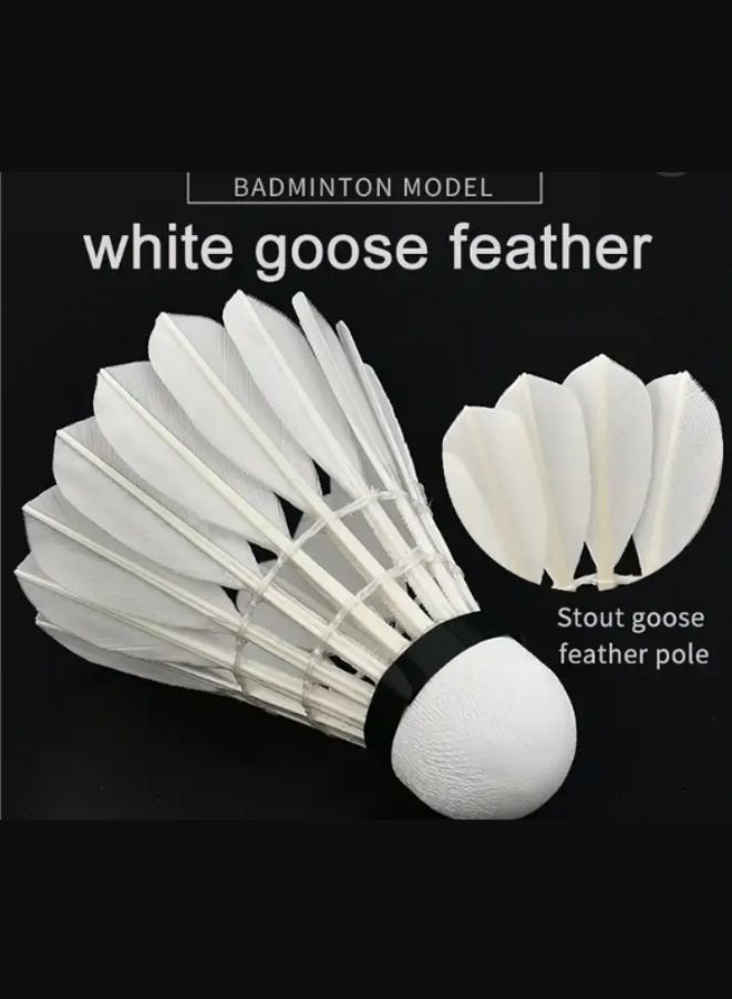 Whizz Ze-2 Professional Goose Feather Shuttlecock - 12Pcs Tube, Speed 74-79, Ideal For Competition & Training - Image 5
