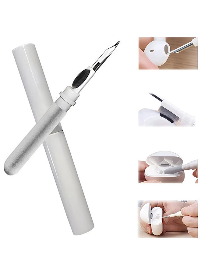 O Ozone - 3 in 1 Multi-Function Cleaning Kit for Airpods Pro 1, 2nd Gen Case Cover,Cleaning Pen with Soft Brush Flocking Sponge for Earphones Case-White - Image 1