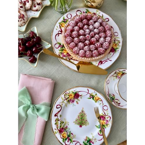 ROYAL ALBERT Old Country Roses Christmas Tree Teacup and Saucer Set - Image 5