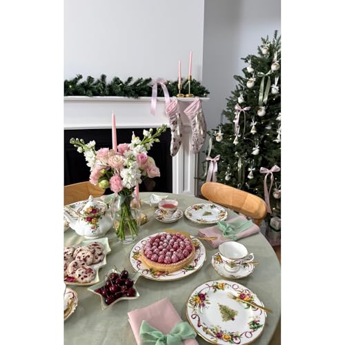 ROYAL ALBERT Old Country Roses Christmas Tree Teacup and Saucer Set - Image 4