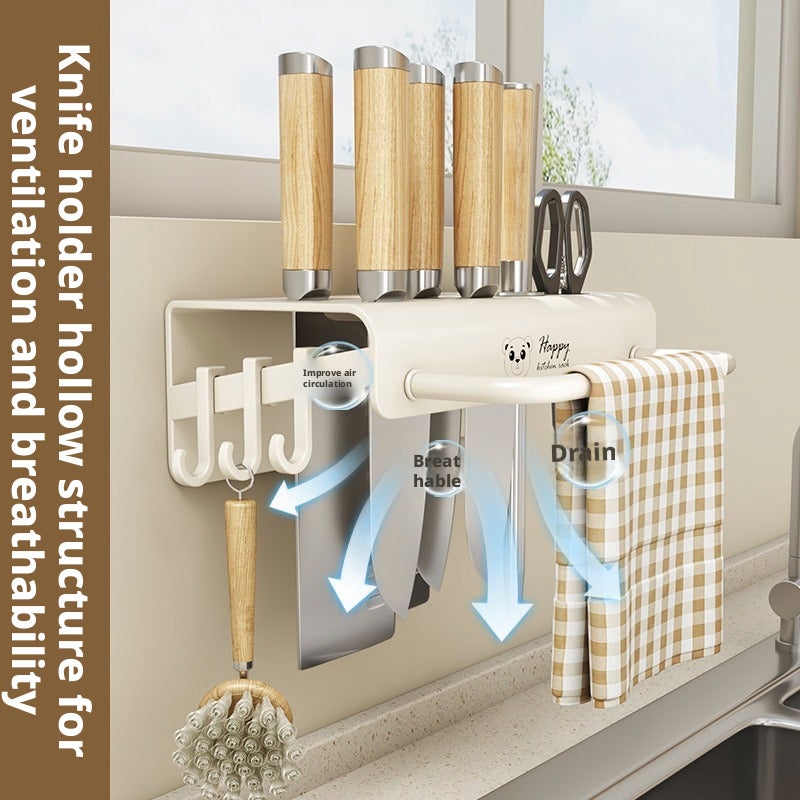 Wall-Mounted Chopstick Holder and Knife Rack - Image 2