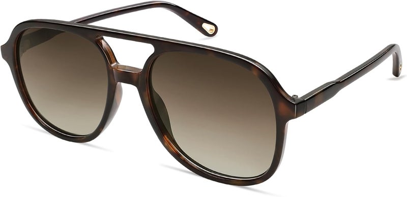 Sojos Retro Square Polarized Sunglasses 70s Vintage Oversized Shades Double Bridge Sun Glasses SJ2174 - Image 1