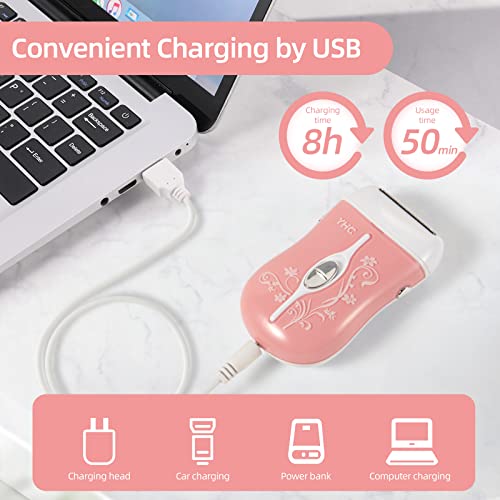 YHC Electric Razor for Women – Cordless Rechargeable Shaver for Legs, Underarms, and Bikini with Hypoallergenic Foil - Image 4