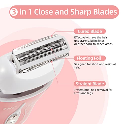YHC Electric Razor for Women – Cordless Rechargeable Shaver for Legs, Underarms, and Bikini with Hypoallergenic Foil - Image 3