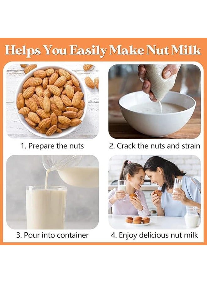 5 Pcs Quality Nut Milk Bags, Big 30X30 CM Commercial Grade， Reusable Almond Milk Bag, All Purpose Food Strainer Nylon Fine Mesh Bag for Straining Almond Nut Milk Coffee Juices Yogurt - Image 3