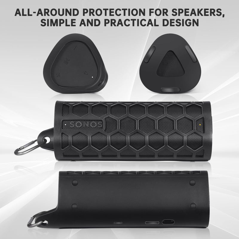 Silicone Speaker Case: Precision-Fit Shockproof Protection, Premium Durable Silicone Material - Built-In Climbing Buckle For Portability, Wireless Speaker Cover For Outdoor Travel, Daily Commutes And - Image 3