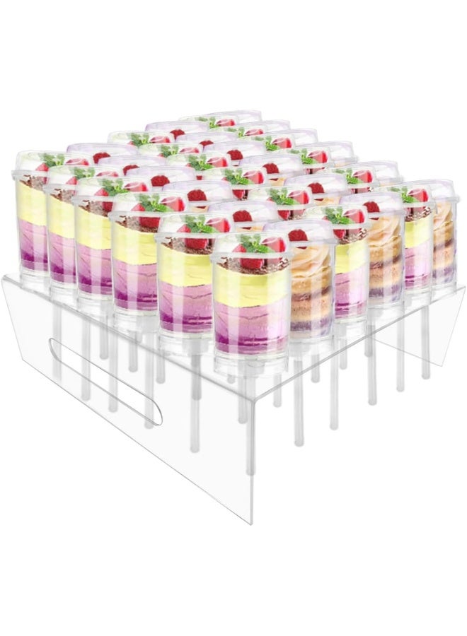 TPGP 36 Holes Push Pop Cake Stand Acrylic Lollipop Stand Cake Display Stand for Wedding Birthday Party, Clear Square - Image 1