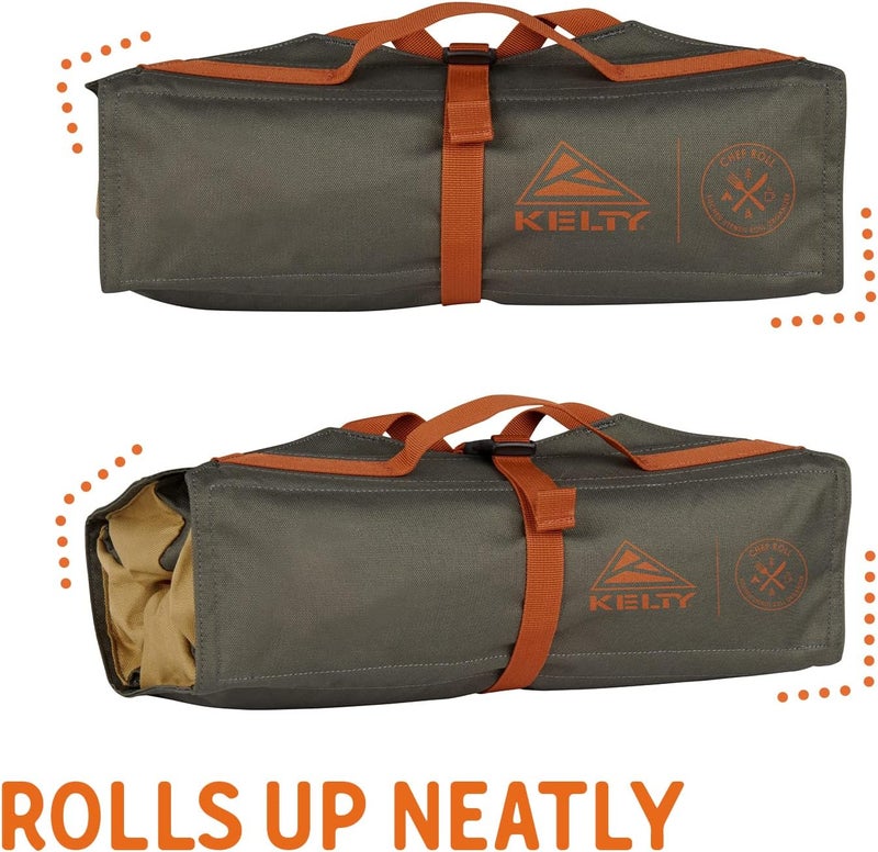 Kelty مجموعة تنظيم أدوات الطهي من كيلتي شيف رول مع جيوب بسحاب عميقة تخزين قابل لللف - Image 3