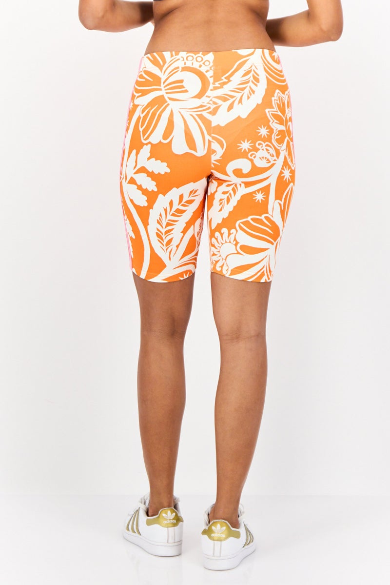 Adidas Women Sportswear Fit Training Shorts, Orange  - Image 2