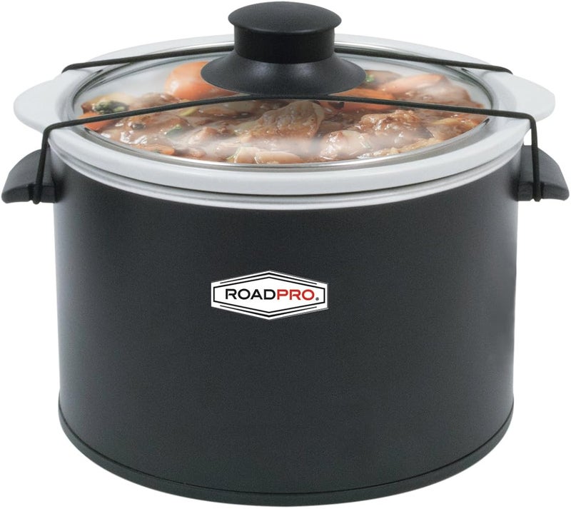 RoadPro-RPSL-350 Quart Slow Cooker, Auto Travel, 12V, White, 1.5 Quart - Image 3