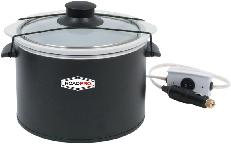 RoadPro-RPSL-350 Quart Slow Cooker, Auto Travel, 12V, White, 1.5 Quart - Image 2