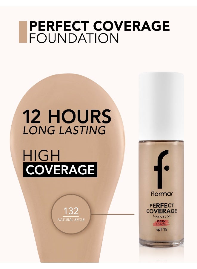 flormar NP Perfect Coverage Fdt- 132 Natural Beige - Image 5