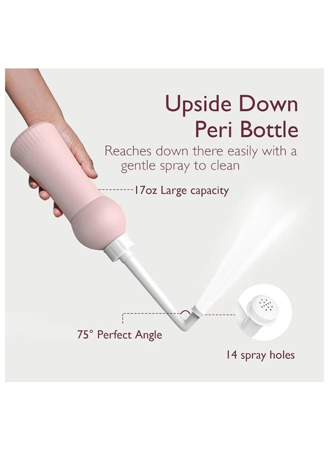 مام كوزي مجموعة رعاية الأم أثناء الولادة، ملابس داخلية ذاتية الامتصاص للاستخدام مرة واحدة، وسادات رضاعة للحلمات، وزجاجة بيرى مقلوبة، ووسادات تبريد إسفنجية، ومجموعة حقائب قماشية (12 قطعة) - Image 5