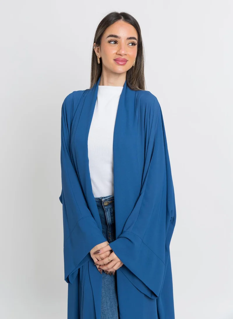 Kaafmeem Blue on Blue Flowstyle Abaya