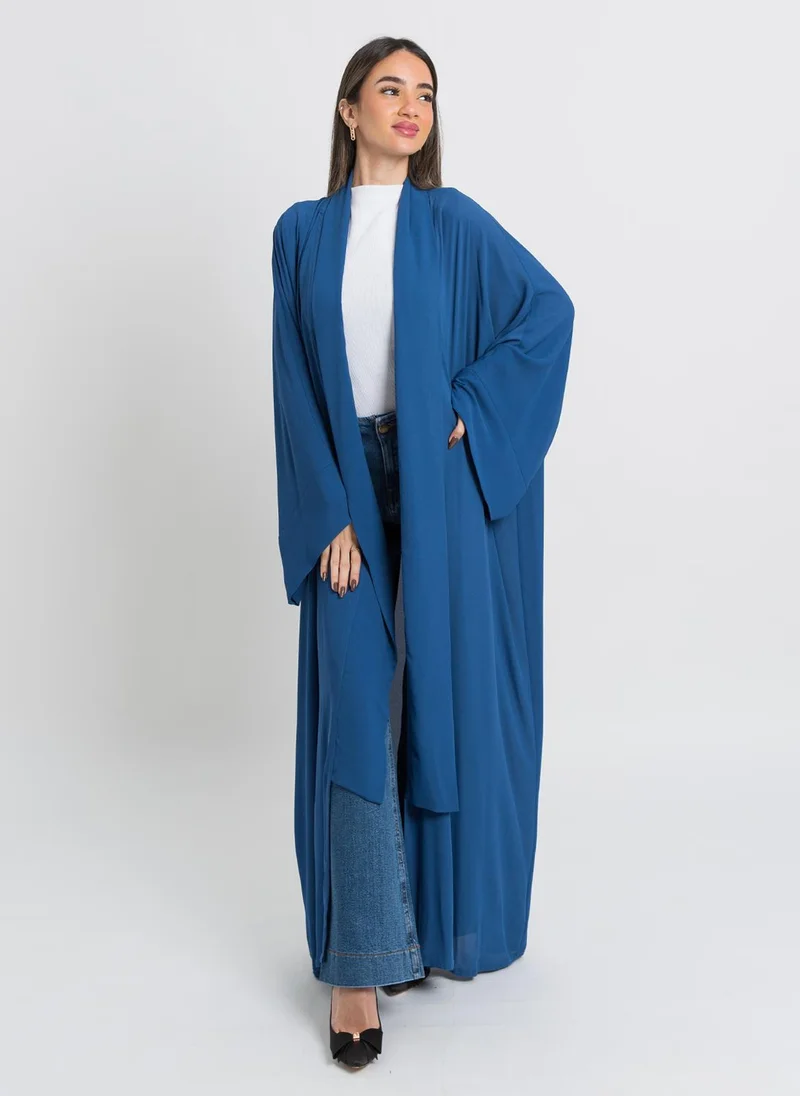 Kaafmeem Blue on Blue Flowstyle Abaya