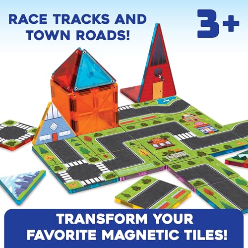 MindWare Flip Formers Roads Transform Your Existing Magnetic Building Tiles with These Foil Tile Toppers - Image 5