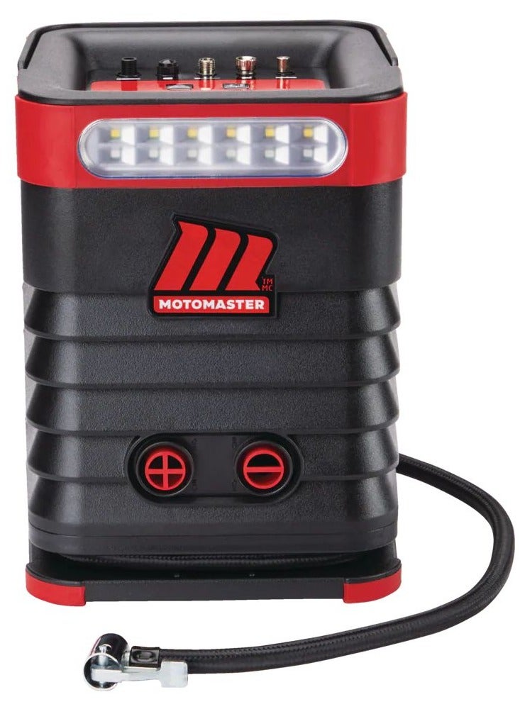 موتوماستر منفاخ إطارات رقمي عالي التدفق من موتو ماستر 12 فولت | 120 رطل لكل بوصة مربعة | مناسب للسيارات وسيارات الدفع الرباعي والشاحنات الصغيرة والدراجات النارية وإطارات الدراجات والمعدات الرياضية والمراتب الهو - Image 1