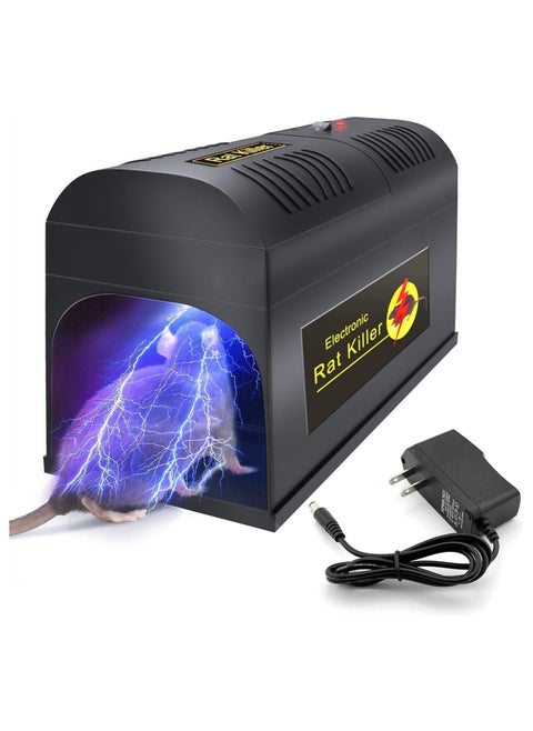 Electric Rat Trap, Mouse Traps Indoor For Homes, Killing The Rat, Instantly Kill Rodent Zapper With Powerful Voltage, Works For Mice Rats Chipmunks Squirrels, Reusable, Smart Led Indicator Light