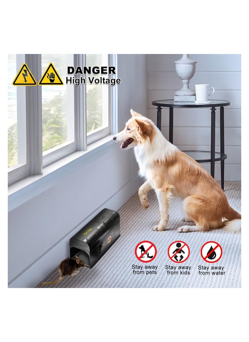Electric Rat Trap, Mouse Traps Indoor For Homes, Killing The Rat, Instantly Kill Rodent Zapper With Powerful Voltage, Works For Mice Rats Chipmunks Squirrels, Reusable, Smart Led Indicator Light
