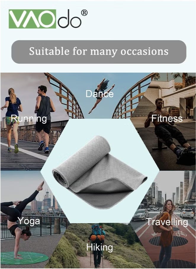 VAOdo 2 Pcs Cooling Towel, Cooling Gym Towel Cool And Dry Towel In Summer, Sport Towel Suitable For Bicycle, Yoga, Running, Fitness Enthusiasts - Image 4