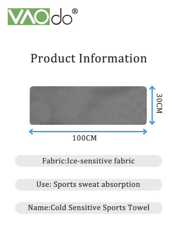 VAOdo 2 Pcs Cooling Towel, Cooling Gym Towel Cool And Dry Towel In Summer, Sport Towel Suitable For Bicycle, Yoga, Running, Fitness Enthusiasts - Image 5