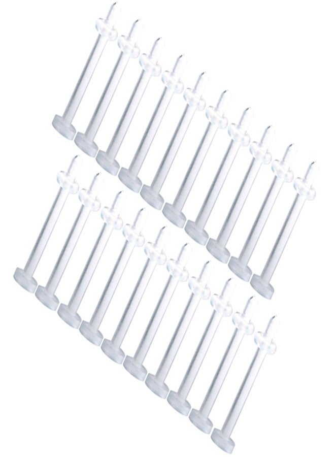 PiercingJ 20pcs Lot 16G Clear White Flexible Bioplast Lip Labret Retainer 3/8" Bar Piercing for Lip Nose Ear - Image 2