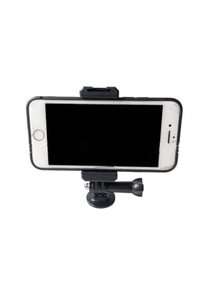 Generic Suitable For GoPro Interface With Hot Shoe Socket Mobile Phone Clip Internet Red Selfie Mobile Phone Clip Clip Diamond Clip-Color:Black - Image 5