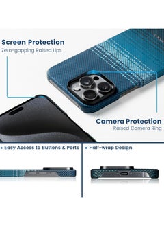 PITAKA pitaka Case for iPhone 15 Pro Compatible with MagSafe, Slim & Light iPhone 15 Pro Case 6.1-inch with a Case-Less Touch Feeling, 1500D Aramid Fiber Made MagEZ Case 5 - Moonrise  - Image 5