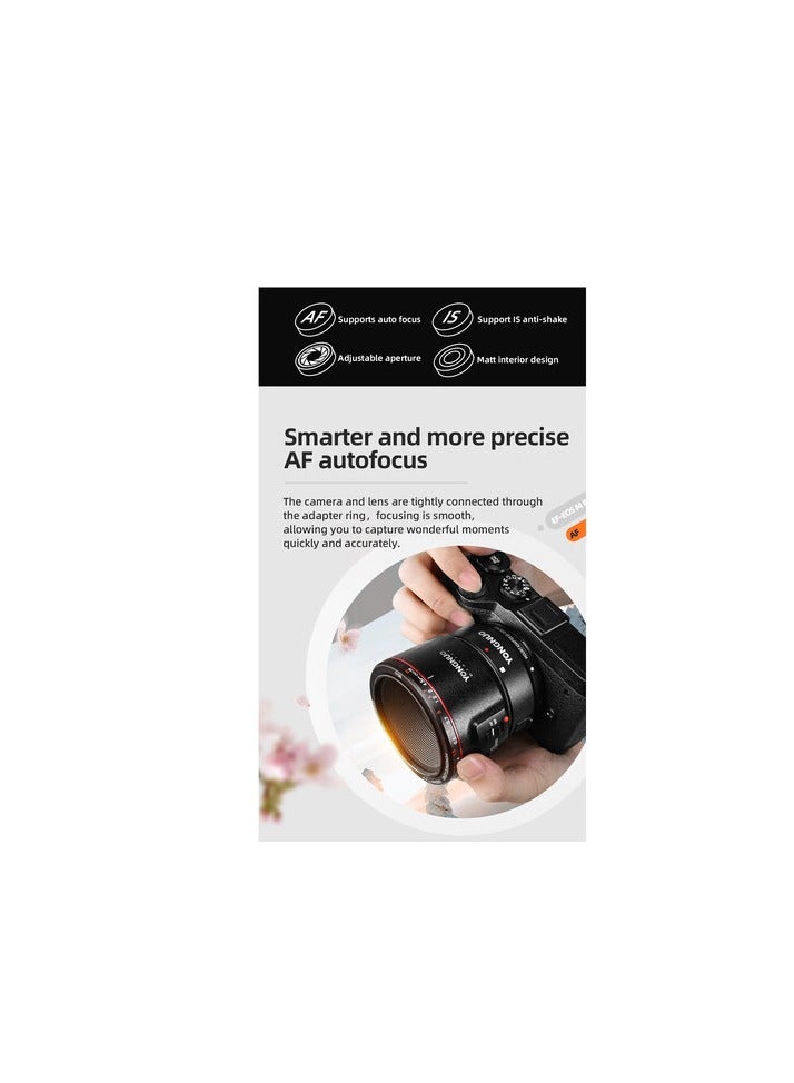 YONGNUO YONGNUO EF–EOSM II Adapter Kit – Canon EF/EF‑S Lens to EOS‑M Mount with Autofocus, Image Stabilization, Waterproof Sealing & Tripod Base  - Image 2