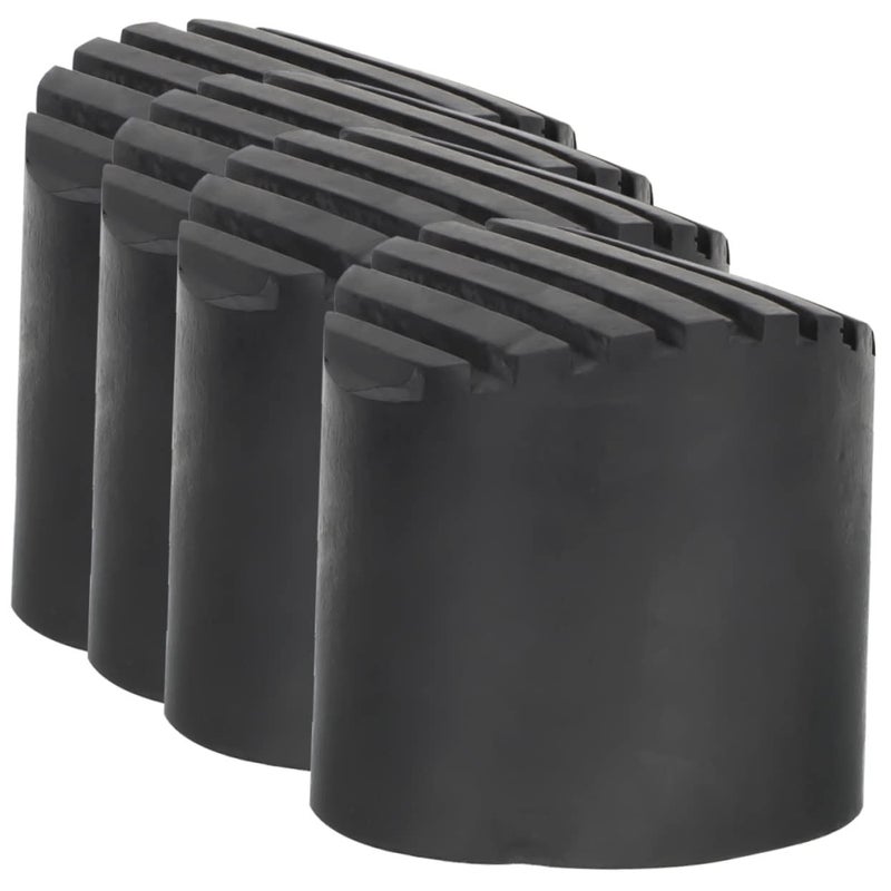 4Pcs Ladder Leg Protector Non Slip Rubber Feet Cover Black - Image 2