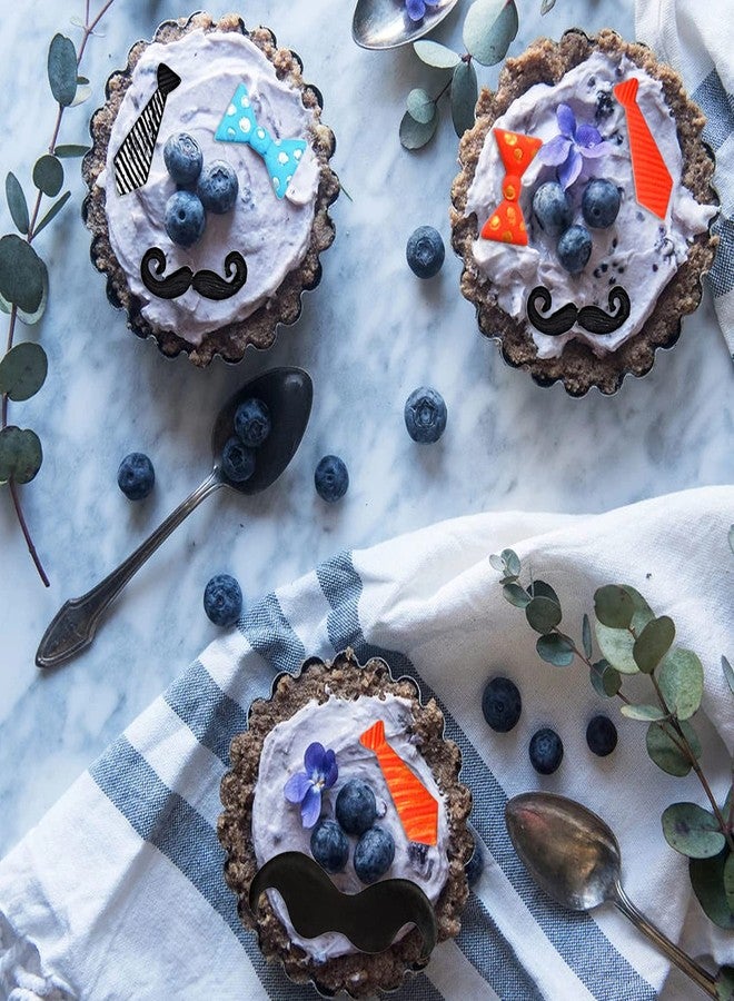findTop Set of 5, Mini Bow Ties Beard Silicone Mold, findTop Candy Chocolate Fondant Mold, Mini Mustache Tie Bow Cake Beard Fondant Molds (Pink + Gray) - Image 3