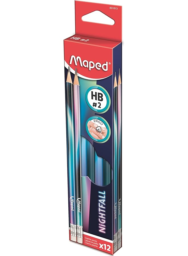 Maped Blackpeps Nightfall Hbpencil Plus Er Bx=12Pcs - Image 1