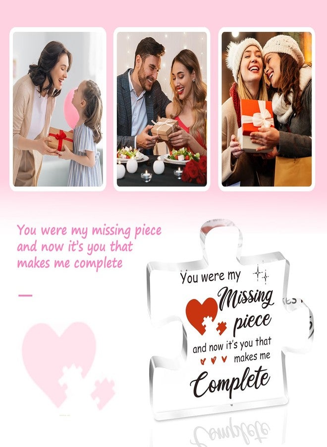 ilifemate Gifts for Her, Romantic Girlfriend Gifts, Acrylic Puzzle Piece Engraved Plaque, for Couple, Valentines Day Gifts for Her, Gifts for Girlfriend, Birthday, Valentine's Day, Anniversary - Image 4