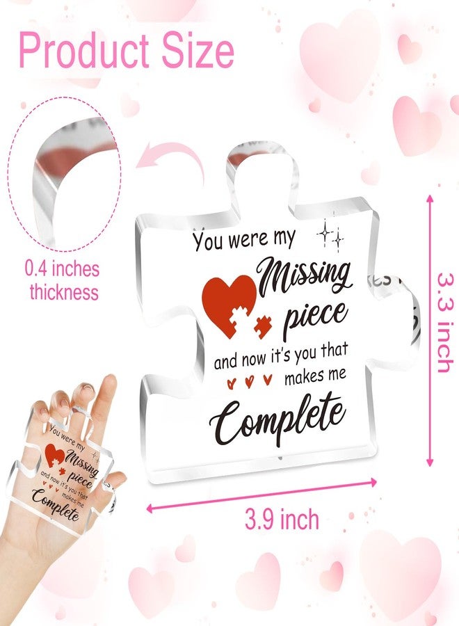 ilifemate Gifts for Her, Romantic Girlfriend Gifts, Acrylic Puzzle Piece Engraved Plaque, for Couple, Valentines Day Gifts for Her, Gifts for Girlfriend, Birthday, Valentine's Day, Anniversary - Image 5