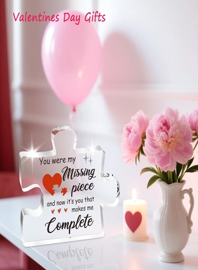 ilifemate Gifts for Her, Romantic Girlfriend Gifts, Acrylic Puzzle Piece Engraved Plaque, for Couple, Valentines Day Gifts for Her, Gifts for Girlfriend, Birthday, Valentine's Day, Anniversary - Image 2