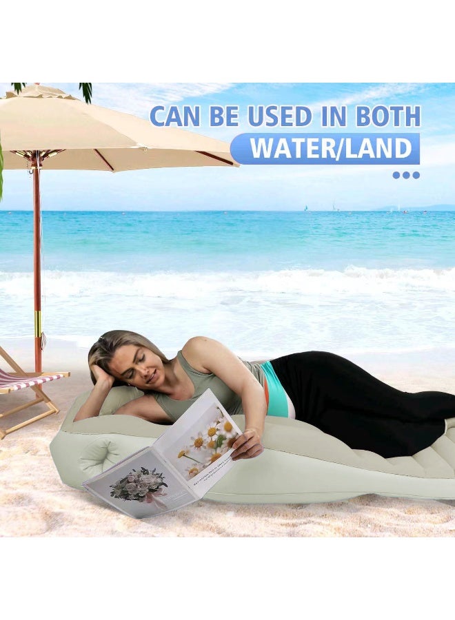 XiuWoo Inflatable Maternity Pillow Raft, Airbed Pregnancy Pool Float, Full Body Pregnancy Pad, Portable Sleeping Pad, Swimming Floating bed with Belly Hole - Image 4