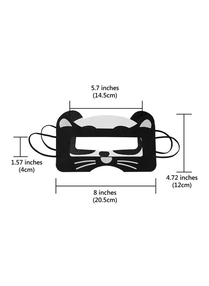 100Pcs Cartoon Disposable VR Eye Mask for Oculus Quest 2 Quest Pro PSVR2, Skin-Friendly, Breathable, Soft, Comfortable, and Hygienic VR Universal Mask (Panda+Black Cat)