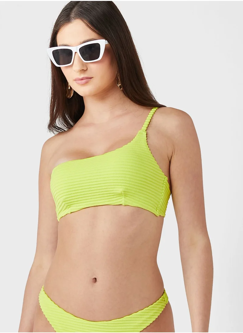 hunkemoller One Shoulder Knitted Bikini Top