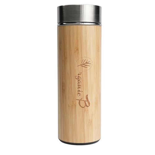Organic B Premium Bamboo Bottle | Bamboo Bottles 500 ml | Bamboo Bottle for Water | Durable Insulated Water Bottles | Insulated Flask | Perfect for Gifting - Image 2