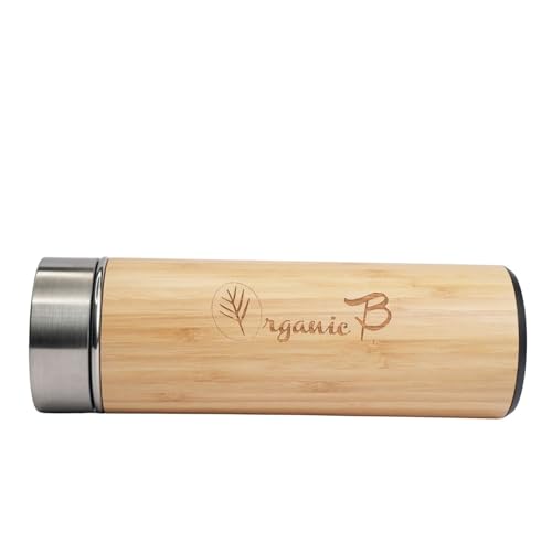 Organic B Premium Bamboo Bottle | Bamboo Bottles 500 ml | Bamboo Bottle for Water | Durable Insulated Water Bottles | Insulated Flask | Perfect for Gifting - Image 4