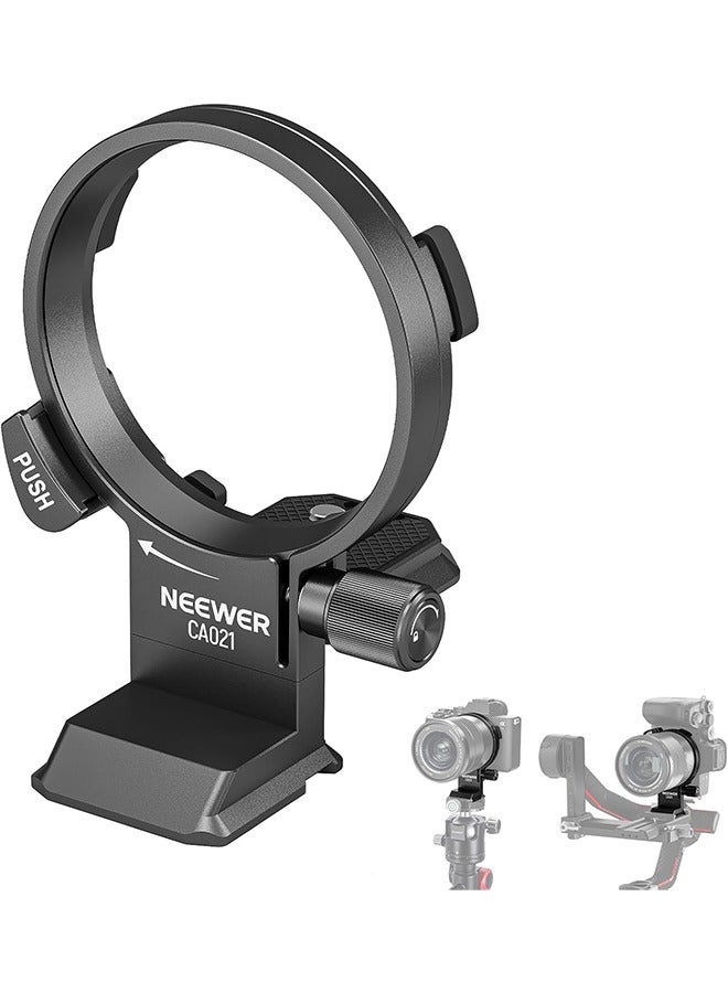 Neewer Rotatable Collar Mount Plate for Sony Alpha 7R IV 7R V 7 IV 7S III, Fast Horizontal to Vertical Camera Tripod Lens Mount Ring Compatible with DJI RS 2/3 u0026 Arca Quick Release System, CA021  - Image 1
