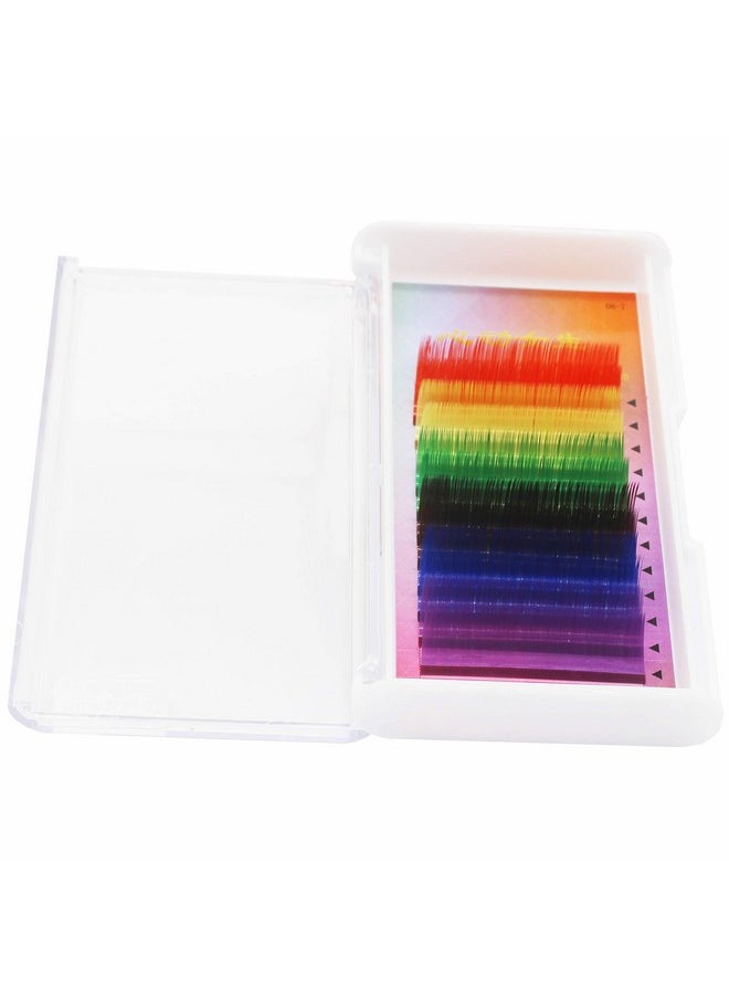 Vayator Color Lashes Thickness 0.15 D Curl Purple Blue Brown Green Red Yellow Eyelash Extensions Individual Colored Eyelashes False Mink Eyelashes (15Mm)  - Image 3