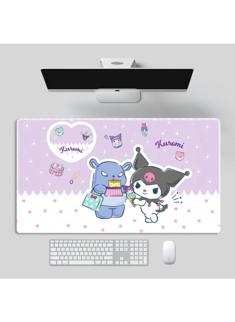 Kitty Computer Big Mouse Pad Kulomi Keyboard Laptop Table Pad Gaming Gemini Cartoon Mouse Pad-Color:kuromi