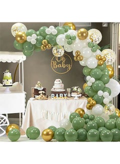 Zeemey 152-pcs Olive Green Latex Decorative Balloon Arch Garland Set - Perfect for Graduation Baby Shower Wedding Birthday Bachelorette Party Backdrop Decoration - Suitable for Indoor and Outdoor  - Image 1