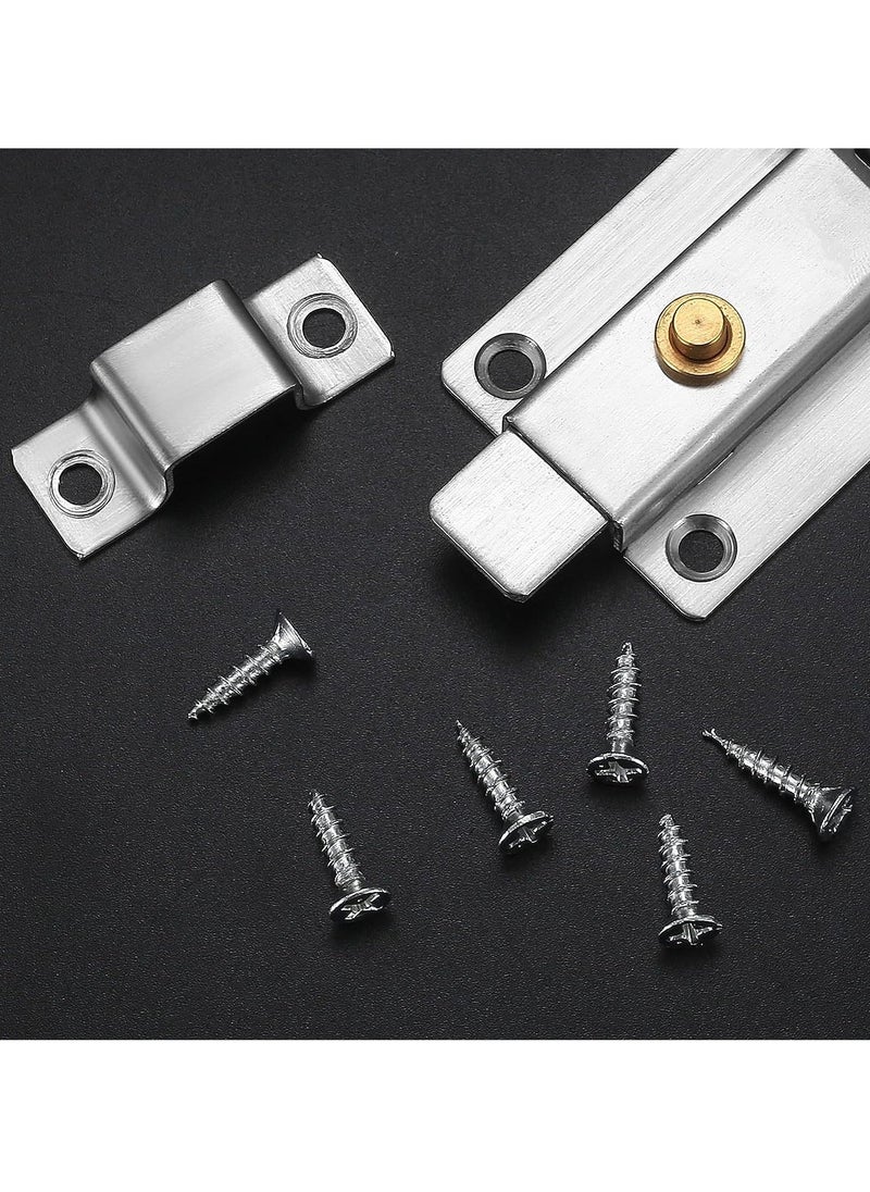 Y&D - 4 Inch Door Locks PCS Garden Gate Stainless Steel Latches Bolt Lock Latch Barrel Sliding with Padlock Hole for Wooden Gates Shed - Image 1