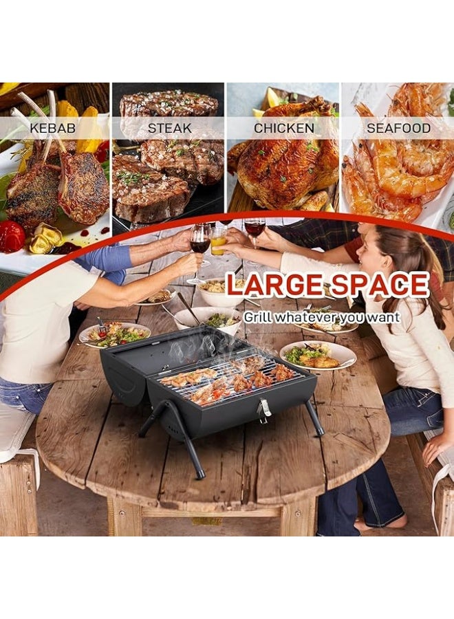 Spaceshoop Outdoor Grill, Exquisite Workmanship Portable Charcoal Grill for Outdoor Picnics - Image 2