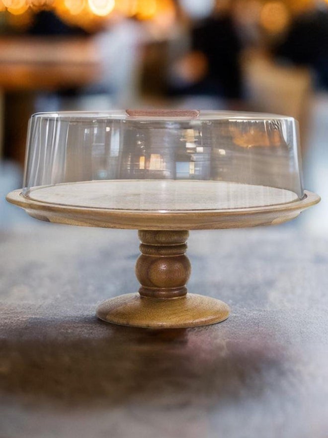 Billi Cake Dome with Stand, Brown - Image 3